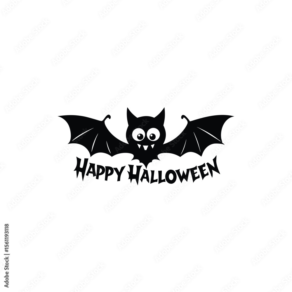 Fototapeta premium Bat for Halloween black color vector design isolated on white background Premium Vector 