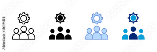 Team Introduction Icon Set Multiple Style Collection
