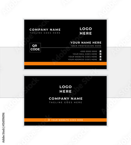 Trending corporate business card & professional template layout design. Modern shape with abstract color. Luxury background. visiting card.  Vector illustration print template. 
              