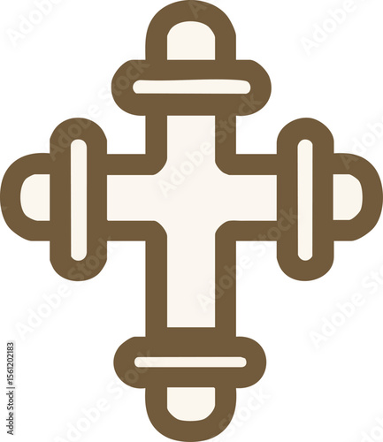 fullshot_of_a_cross_icon_the_background_color_should_be_whi