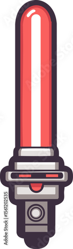 Free Download fullshot_of_a_light_saber_icon_the_background_color_should_be_whi - GFXLoad