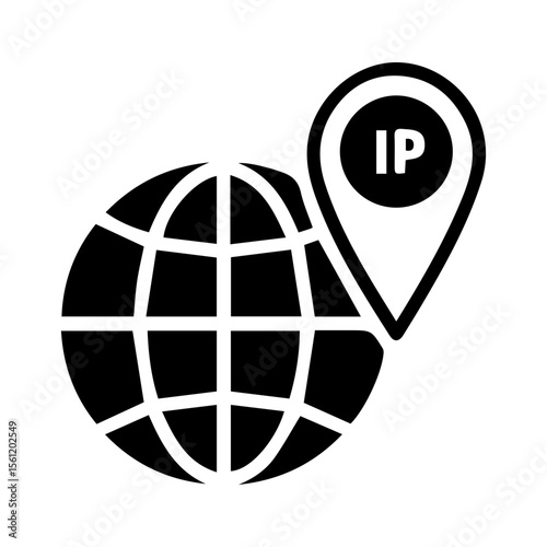 internet protocol glyph icon