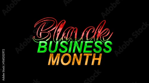 Wallpaper Mural Black Business Month Text Animation, ideal for social media posts, web banners, and promotional materials during the month of recognition. Torontodigital.ca