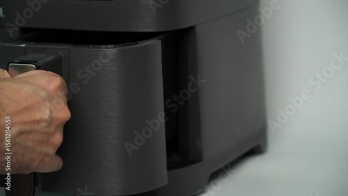 air fryer. air grill multi oven isolated on white background.