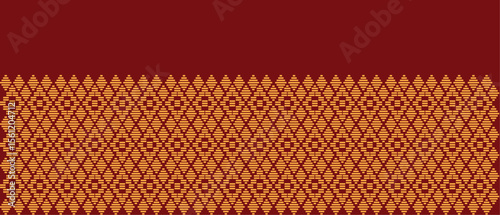 Traditional "Songket" textile pattern featuring intricate geometric and floral motifs