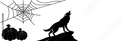 vector illustration wolf for a halloween day