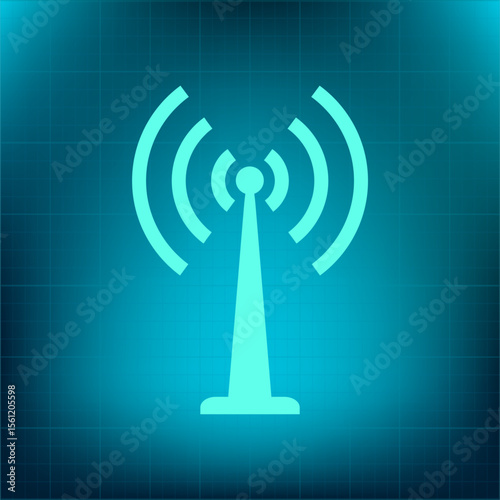 Vector icon on a blue background with a gradient
