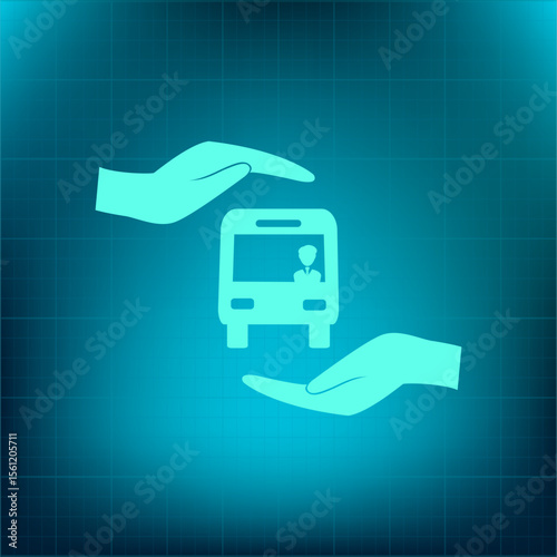 Vector icon on a blue background with a gradient