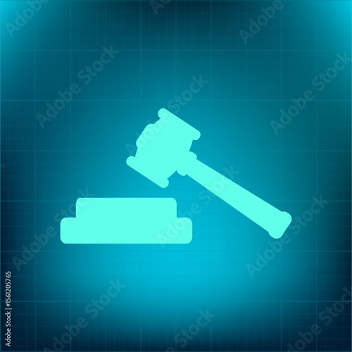 Vector icon on a blue background with a gradient
