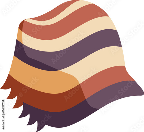 Cozy knitted blanket draped elegantly on a clean white background for versatile use
