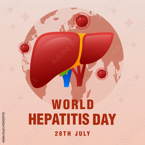 world hepatitis day illustration in gradient style