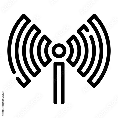 radio antenna line icon