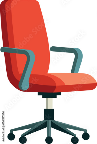 Modern ergonomic office chair isolated on a clean white background for design projects