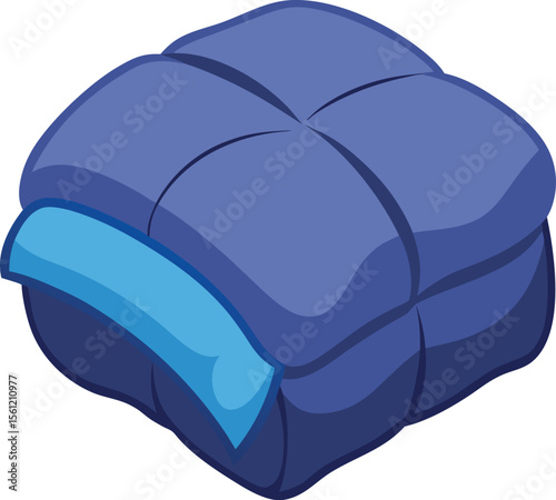 Soft duvet blanket resting on a clean white background