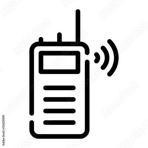 walkie talkie line icon