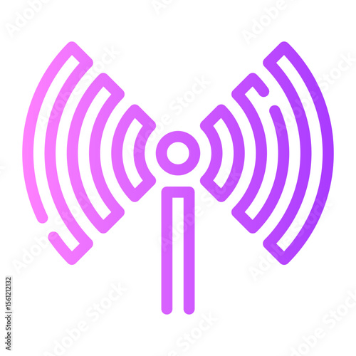 radio antenna gradient icon
