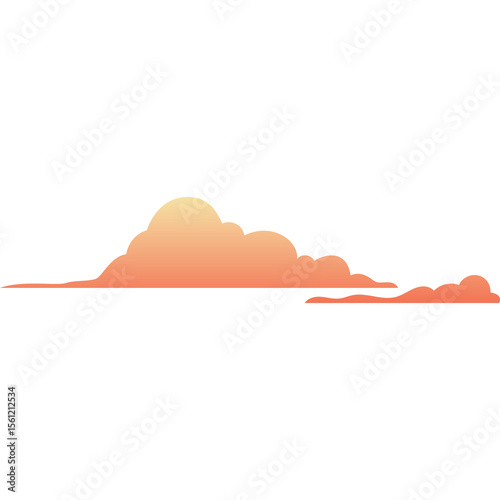Sunset Cloud Illustration