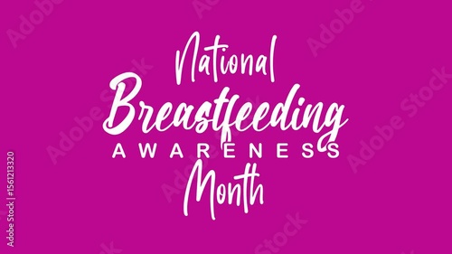 Wallpaper Mural National Breastfeeding Awareness Month Text Animation. Suitable for social media posts, website banners, and educational promotions. Torontodigital.ca