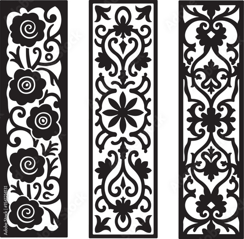 Floral Border Laser Cut Pattern Bundle 