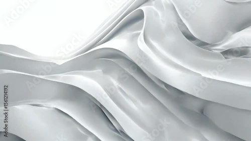 Abstract Flowing Fabric Folds – Minimalist Elegance in Soft White Tones