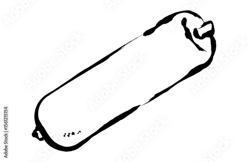 ごぼう天のベクターイラスト 手描き 筆 冬 鍋物