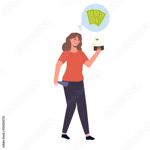 Financial problem, burnout, collapse, business concept. Vector isolated illustration.