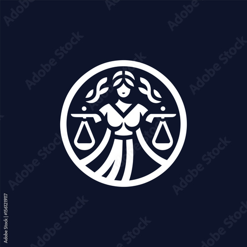 Justice goddess logo