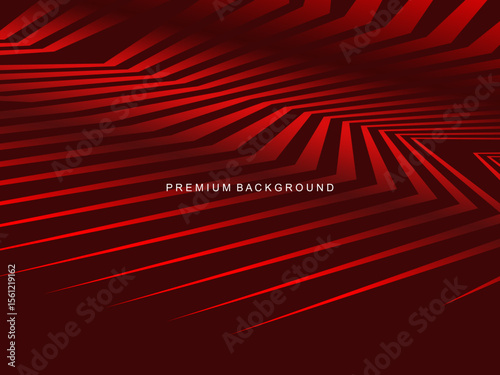 Luxurious abstract vector with crimson and fiery red geometric stripes creates a dynamic visual effect ideal for digital backgrounds, presentations or modern design elements.