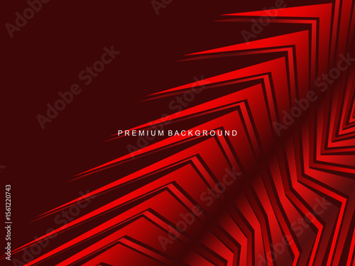 Luxurious abstract vector with crimson and fiery red geometric stripes creates a dynamic visual effect ideal for digital backgrounds, presentations or modern design elements.
