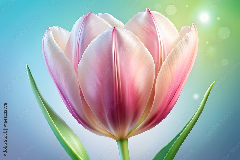 Naklejka premium pink tulip flower