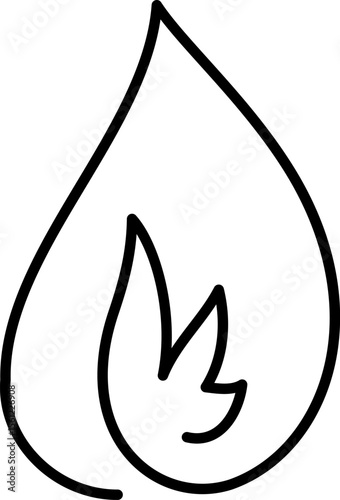 Simply line vector art depiction of fire capturing logo icon, flames the essence of warmth, vitality, and burning