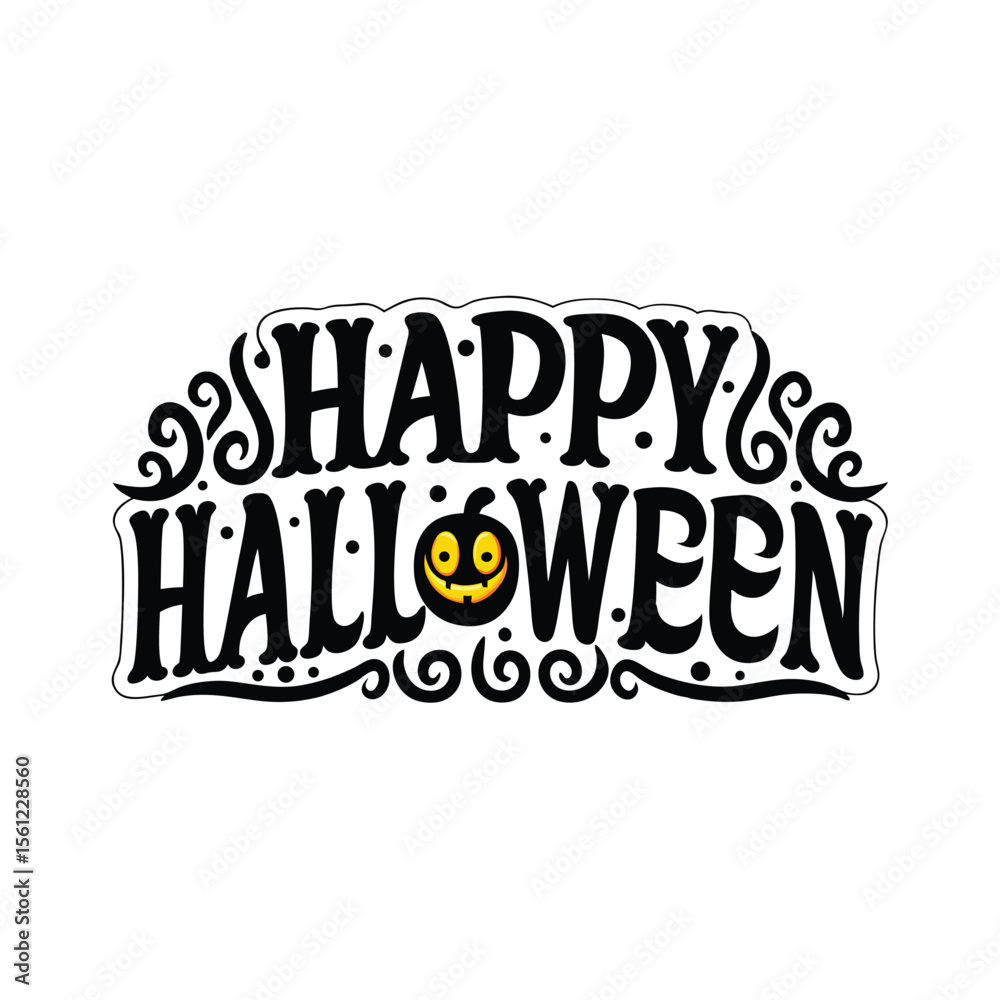 Obraz premium Happy Halloween Background Concept Vector Art & Graphics