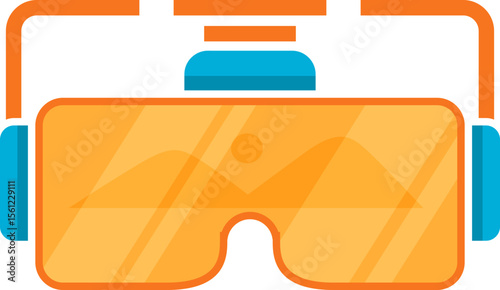 Immersive Virtual Reality Headset Design Futuristic Smart Glasses Icon