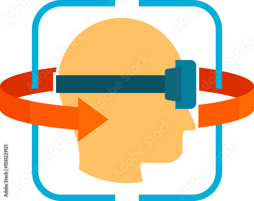 Immersive Virtual Reality Experience 360° Rotation and Head-Mounted Display