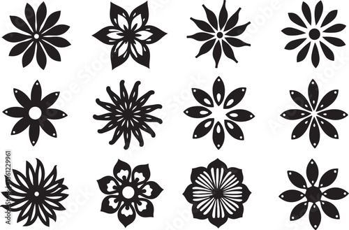 Laser Cut Flower Jewelry Designs vector bundle
