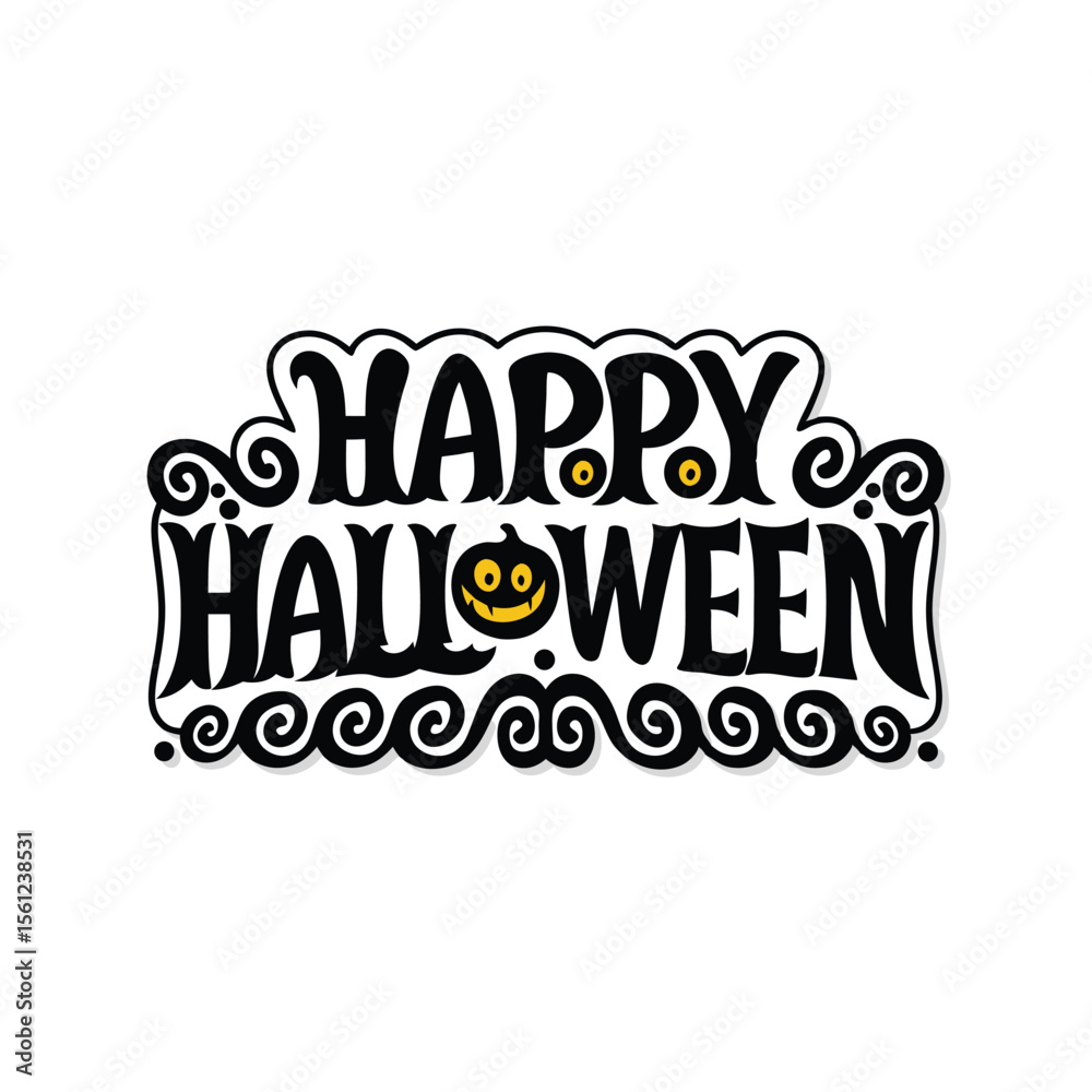 Obraz premium Happy Halloween Background Concept Vector Art & Graphics