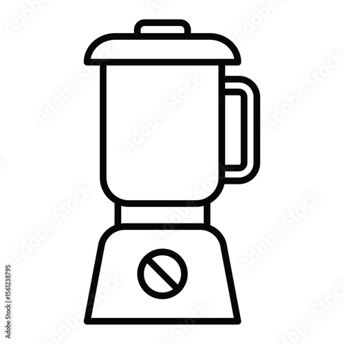 Blender icon Black and white outline flat sign vector