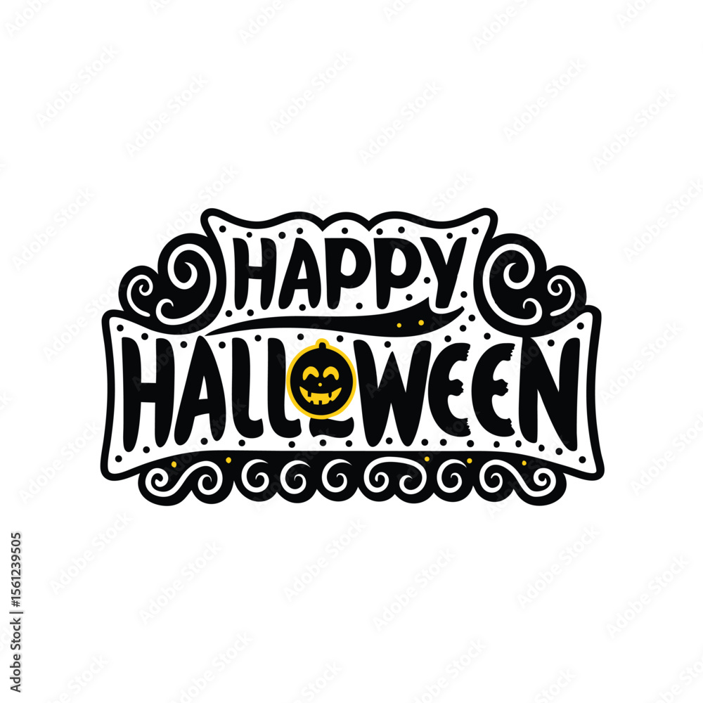 Naklejka premium Happy Halloween Background Concept Vector Art & Graphics