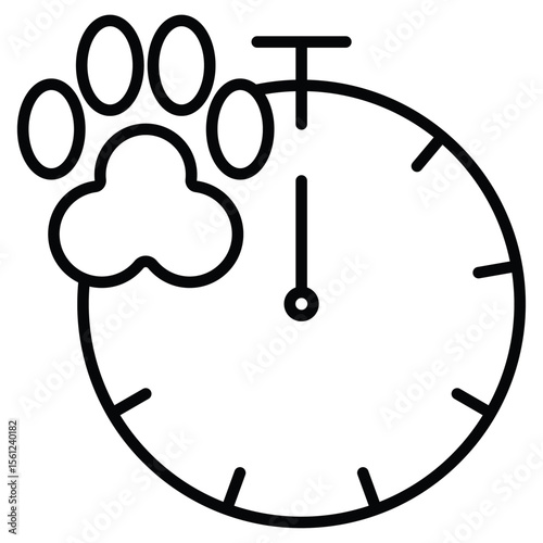 Dog competition icon Black and white outline flat sign vector