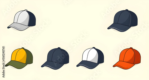 Colorful cap, Cap icon, Baseball cap, Fashion cap, Multicolor hat, Rainbow cap, Sports cap, Summer cap, Trendy cap, Bright cap, Casual cap, Cap vector, Colorful headwear, Flat cap icon, Cool cap desig