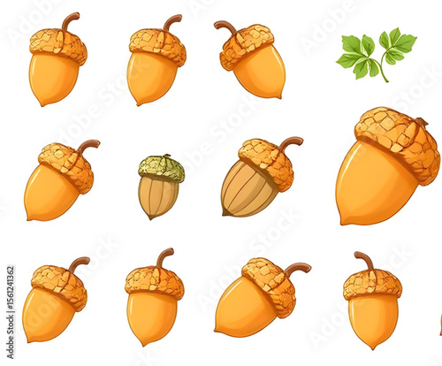 Acorn, Acorn icon, Acorn vector, Autumn acorn, Oak acorn, Acorn illustration, Acorn clipart, Acorn drawing, Brown acorn, Cute acorn, Cartoon acorn, Realistic acorn, Acorn with leaf, Acorn and oak leaf