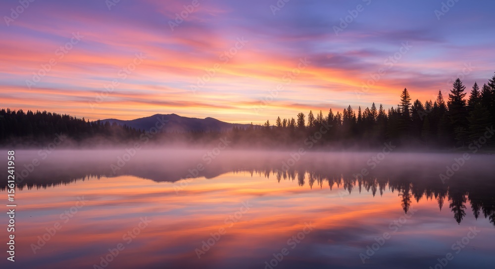 Obraz premium sunrise over the river