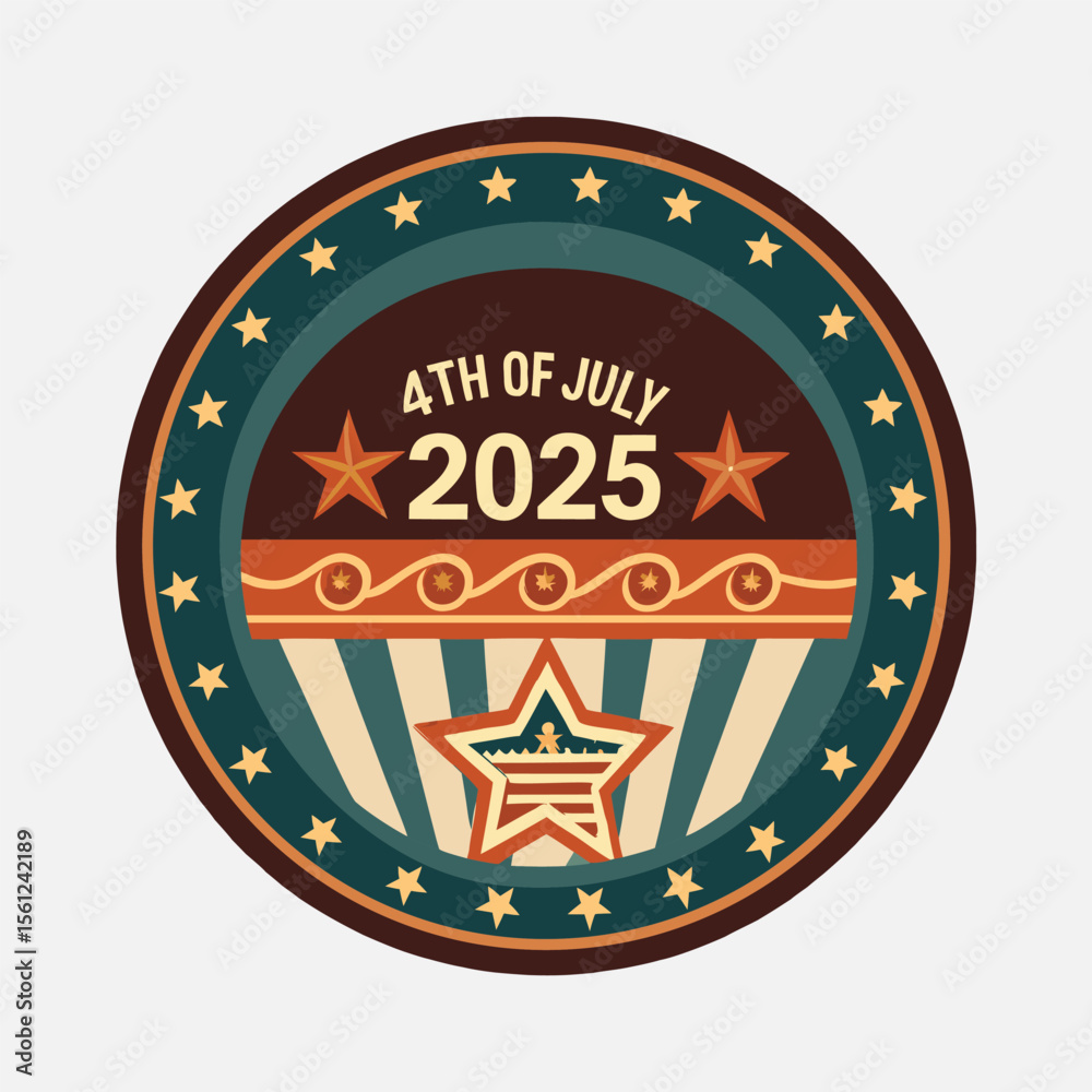 Obraz premium Vintage American flag design, a patriotic symbol for USA Independence Day celebration with stars and stripes