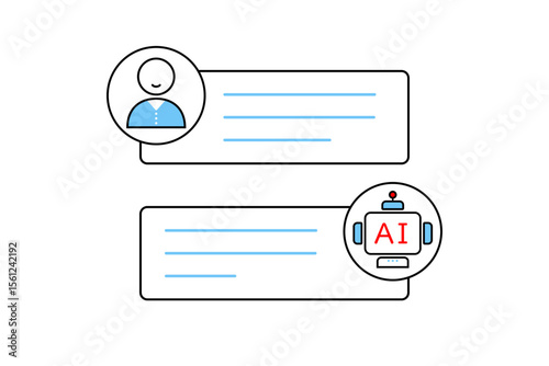 人間とAIが会話をする表現の際に使えそうなイラスト素材