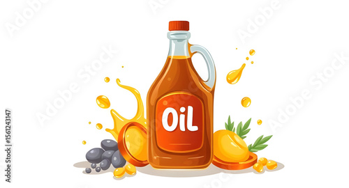 Bottle of oil, Olive oil bottle, Cooking oil, Oil container, Glass oil bottle, Oil bottle icon, Vegetable oil, Sunflower oil bottle, Canola oil, Bottle with cork, Oil bottle vector, Healthy oil, Gourm