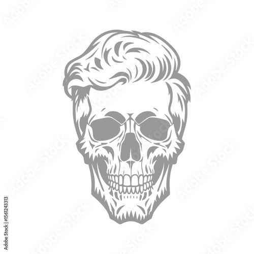 Skull with Bandana Design Illustration