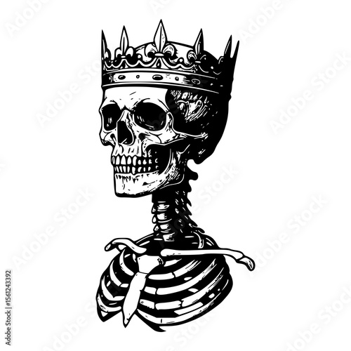 king crown skeleton head