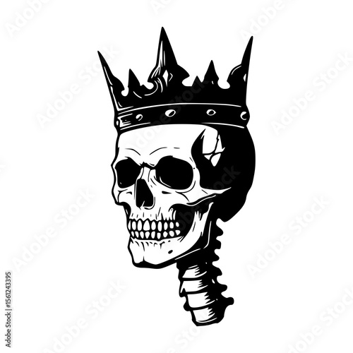 king crown skeleton head