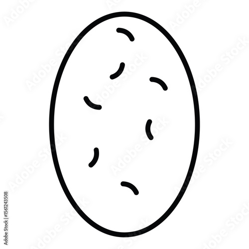 shaobing icon Black and white outline flat sign vector