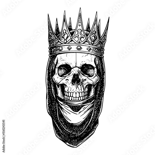 king crown skeleton head